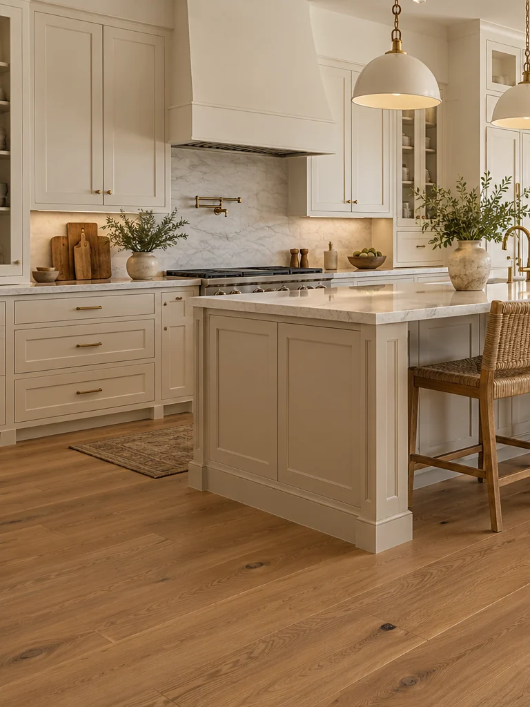 Illustrative layered engineered hardwood plank edge