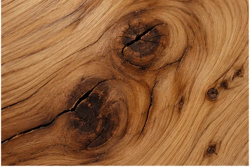 Illustrative hardwood selection detail: grain & character