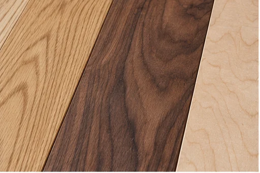 Illustrative hardwood selection detail: wood species & grade