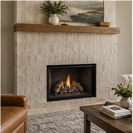Illustrative tiled fireplaces