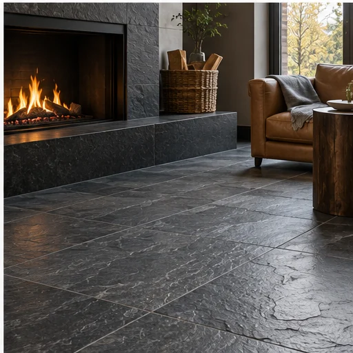 Illustrative slate tile interior